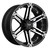 Tuff T01 5X127 15X8 -13 FLAT BLACK W/ MACHINED FACE AND CHROME INSERTS