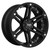 Tuff T01 5X139.7 15X8 -13 FLAT BLACK W/ CHROME INSERTS