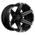 Tuff T12 8X170 22X12 -45 SATIN BLACK W/ MILLED SPOKES AND BRUSHED INSERTS