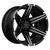 Tuff T12 8X165.1 24X11 -25 SATIN BLACK W/ MILLED SPOKES