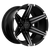 Tuff T12 6X139.7 24X11 -45 SATIN BLACK W/ MILLED SPOKES AND BRUSHED INSERTS