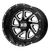 XD XD833 RECOIL 5X127 22X10 -18 SATIN BLACK MILLED WITH REVERSIBLE RING