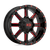 XD XD838 MAMMOTH BLANK 20X9 +18 GLOSS BLACK MILLED WITH RED TINT CLEAR COAT