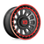XD XD856 OMEGA 8X165.1 20X10 -18 SATIN BLACK MACHINED LIP WITH RED TINT