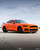 Orange Ford Mustang GT with Satin Black Forgestar F14 Wheels