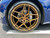 Blue Tesla Model 3 with Bronze Rohana RFX11 Wheels