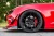 Rohana RFX11 black wheels on a red Chevrolet Camaro.
