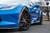 Rohana RFX10 black wheels on a blue Chevrolet Corvette C7 Z06.