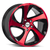 Shift Strut 5x100 17x8 +35 Gloss Black Candy Red Face