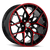 Shift Piston 5x100 18x8.5 +35 Gloss Black Candy Red Machine