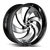 Strada Street Classics Retro 6 Blank 24x10 +15 Gloss Black Machined