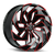 Xcess X04 5x115 22x9 +15 Gloss Black Candy Red Milled