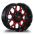 FULL THROTTLE FT0151 8x180 20x10-24 GLOSS BLACK / RED FACE