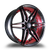 MARQUEE WHEELS M3259B 6x135 22x9.5+25 BLACK / RED MILLING