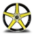 WHITE DIAMOND W253 4x100 18x8+40 YELLOW FACE / BLACK