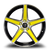 WHITE DIAMOND W253 4x100 18x8+40 YELLOW FACE / BLACK