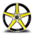 WHITE DIAMOND W253 4x100 18x8+40 YELLOW FACE / BLACK