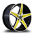 WHITE DIAMOND W253 4x100 18x8+40 YELLOW FACE / BLACK
