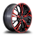 WHITE DIAMOND W667 5x100/5x114.3 17x7+35 RED FACE / BLACK