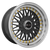 Vors VR3 4x98 16x8  +20 Gun Metal Machine Lip Gold Rivet