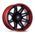 Fuel 1PC FC401 BRAWL 8X180 20x10 -18 MATTE BLACK WITH CANDY RED LIP