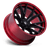 Fuel 1PC FC402 CATALYST 6X135 24x12 -44 MATTE BLACK WITH CANDY RED LIP