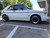 White Volkswagen MK1 Cabriolet with Black Enkei92 Wheels