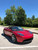 Red Tesla Roadster with Enkei EV5 Wheels