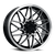 KATANA RACING KR09 5x108/5x114.3 18x8 +40 Glossy Black Machined Face