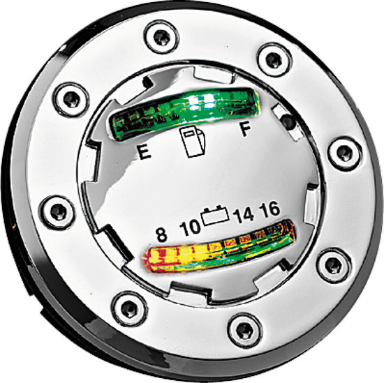 Kuryakyn Informer LED Fuel & Battery Gauge Chrome - 7282 Photo - Primary