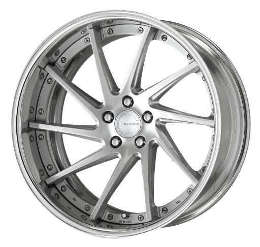 Work Gnosis Cvs 5x120 22x8.5+45 W Disk Brush Silver Clear
