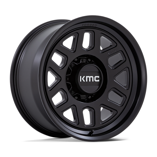 KMC KM451 MESA FORGED MONOBLOCK 8X180 18x9 -12 SATIN BLACK