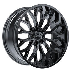 TIS 565B 6X135 24x12 -44 Gloss Black & Painted lip logo