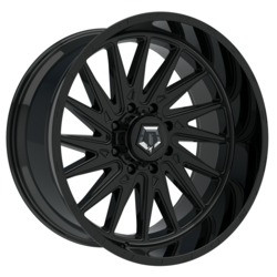 TIS 547B 6X135 22x12 -44 Gloss Black w/Milled Lip Logo
