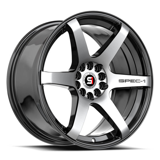 Spec-1 SPT-32 5x105/5x114.3 17x8 +42 Gloss Black & Machined
