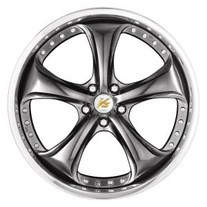 Work Wheels VS-KF 5x120 19x9+34 Brilliant Silver Black O Disk FULL REVERSE