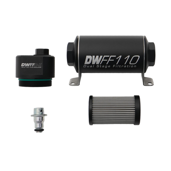 DeatschWerks DWFFR-X 110mm Billet Fuel Filter Regulator - 10 Micron - 8-FFR-110-010K Photo - Primary