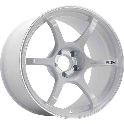 Advan Racing RG-4 5x114.3 18x8.5 +37 RACING WHITE METALLIC & RING