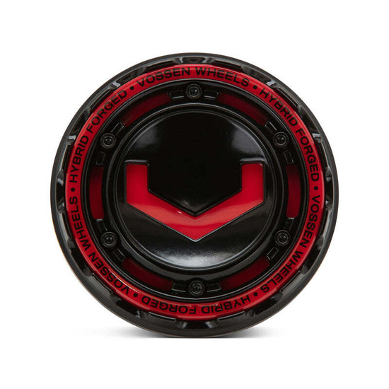 Vossen Billet Modular Cap - Small - Gloss Black w/ Red Insert - CAP-MBC-SM-GB Photo - Primary