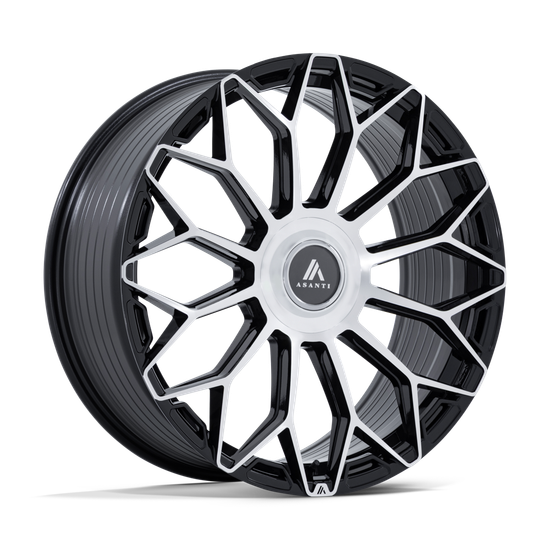 Asanti Black 51 BLANK 24x10 +20 GLOSS BLACK W/ MACHINED FACE