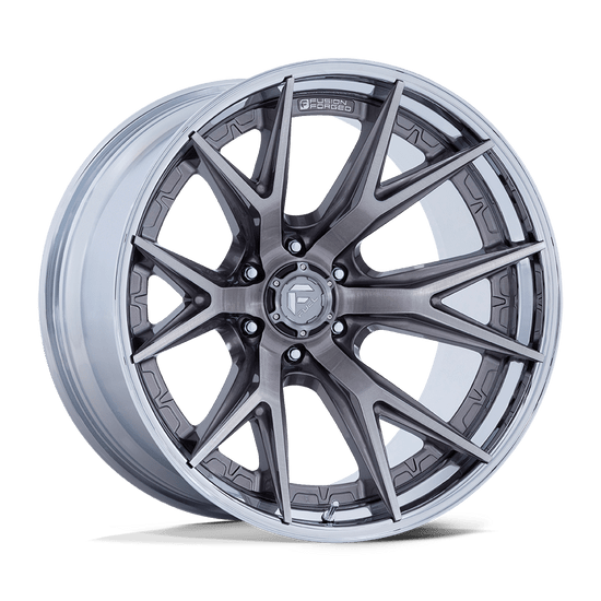 Fuel 1PC 402 6x135 18x9 +1 PLATINUM W/ CHROME LIP