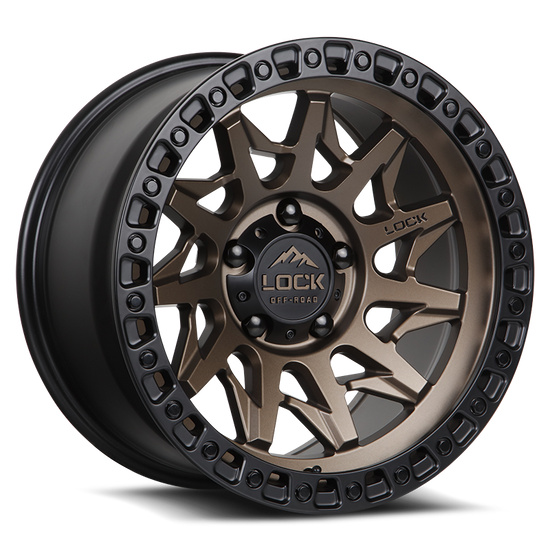 LOCK OFFROAD LUNATIC 8x165.1 17x9 +1 Matte Black W Matte Black Ring