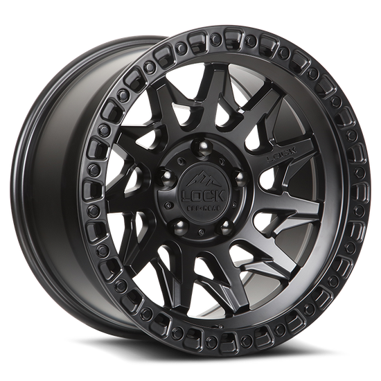 LOCK OFFROAD LUNATIC 8x180 20x9 +1 Matte Black W Matte Black Ring