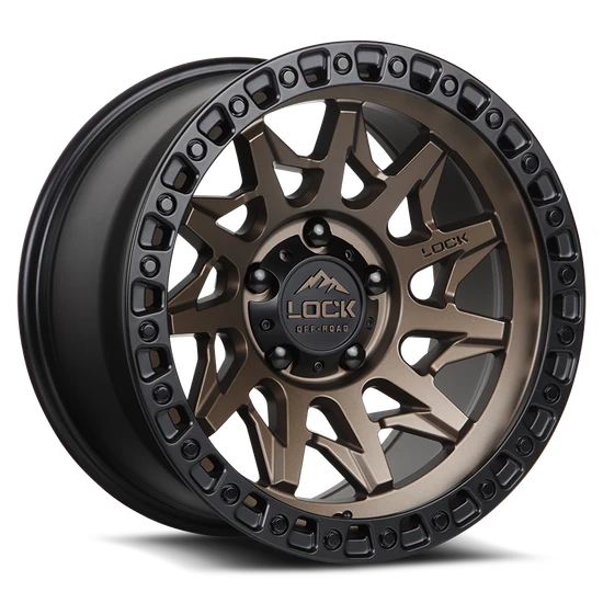 LOCK OFFROAD LUNATIC 8x170 17x9 +1 Matte Bronze W Matte Black Ring