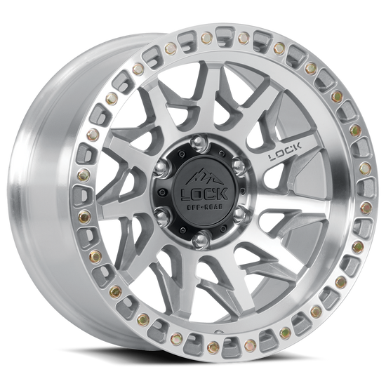LOCK OFFROAD LUNATIC 8x165.1 17x9 +1 Machine With Clear Coat