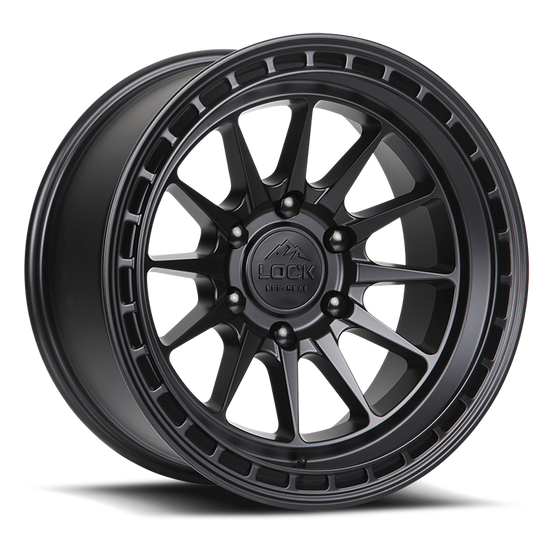 LOCK OFFROAD BAJA 5x127 17x8 +40 Matte Grey W Matte Black Ring