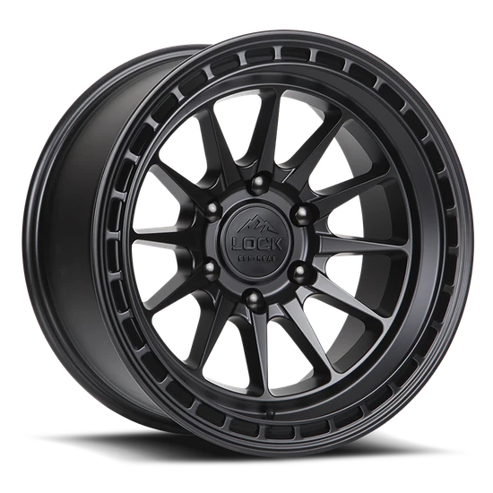 LOCK OFFROAD BAJA 6x130 17x8 +38 Matte Grey W Matte Black Ring
