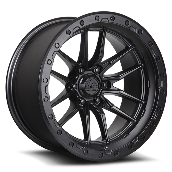 LOCK OFFROAD KRAWLER 6x139.7 18x9 +12 Matte Grey W Matte Black Ring