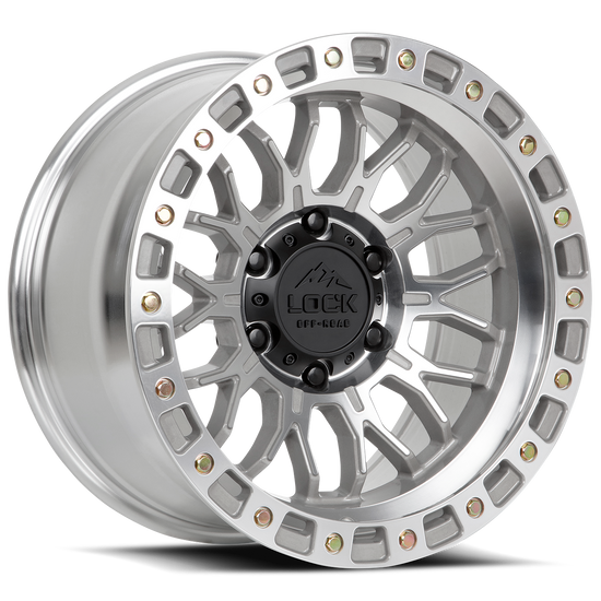 LOCK OFFROAD COMBAT 6x135 17x9 +1 Machine With Clear Coat