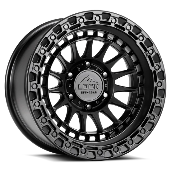 LOCK OFFROAD MOJAVE 5x127 20x9 0 Matte Black W Gloss Black Ring